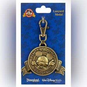 Disney Parks Mickey Mouse Mickey Mouse Pin Trading Lanyard Medal